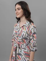 DRESSES FOR WOMEN WESTERN WEAR GEOMETRICAL PRINT